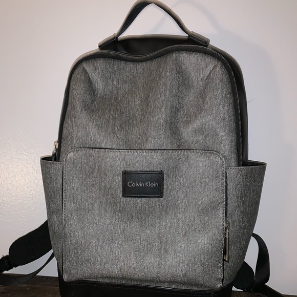 calvin klein grey backpack